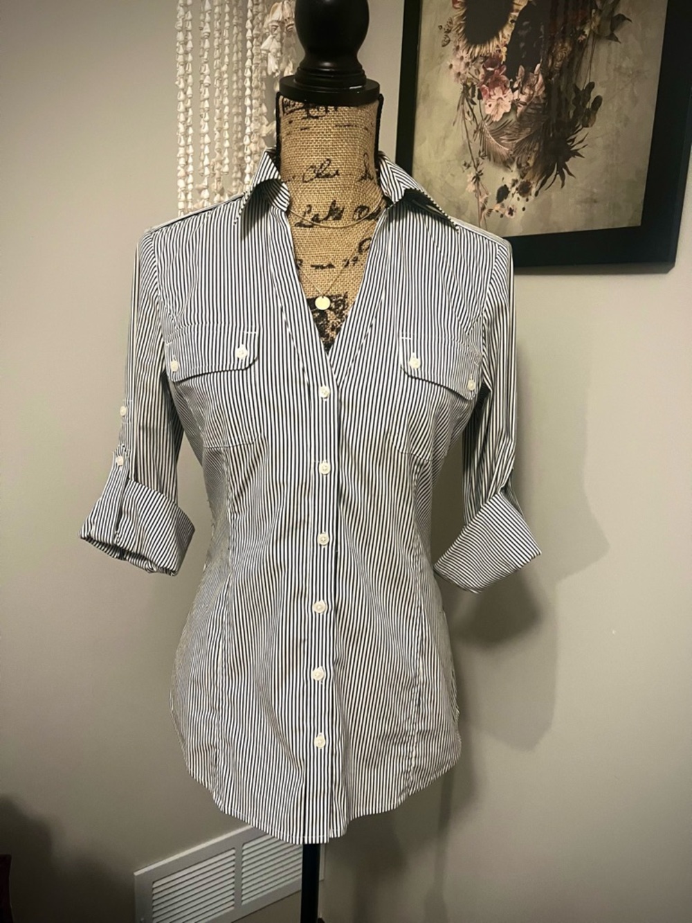 EXPRESS Classic Striped Button-Up Shirt - NWT